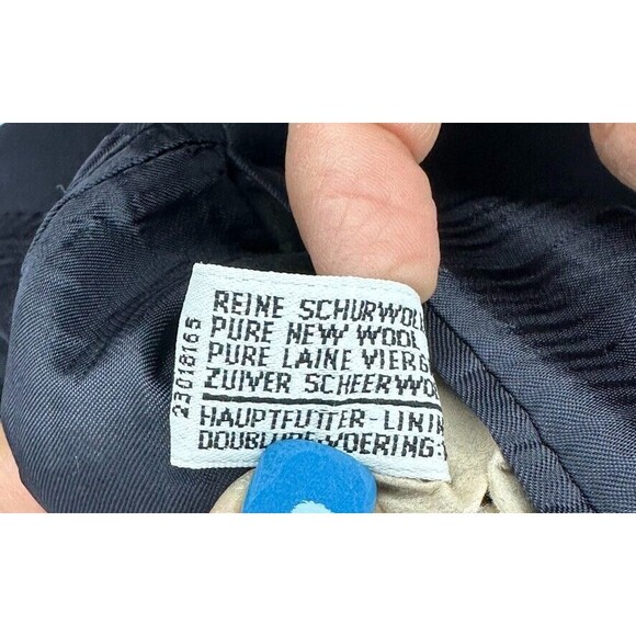 Boss Hugo Boss Blazer Mens 42L Navy Wool Long Sleeve Notch Lapel Two Button - Picture 9 of 14